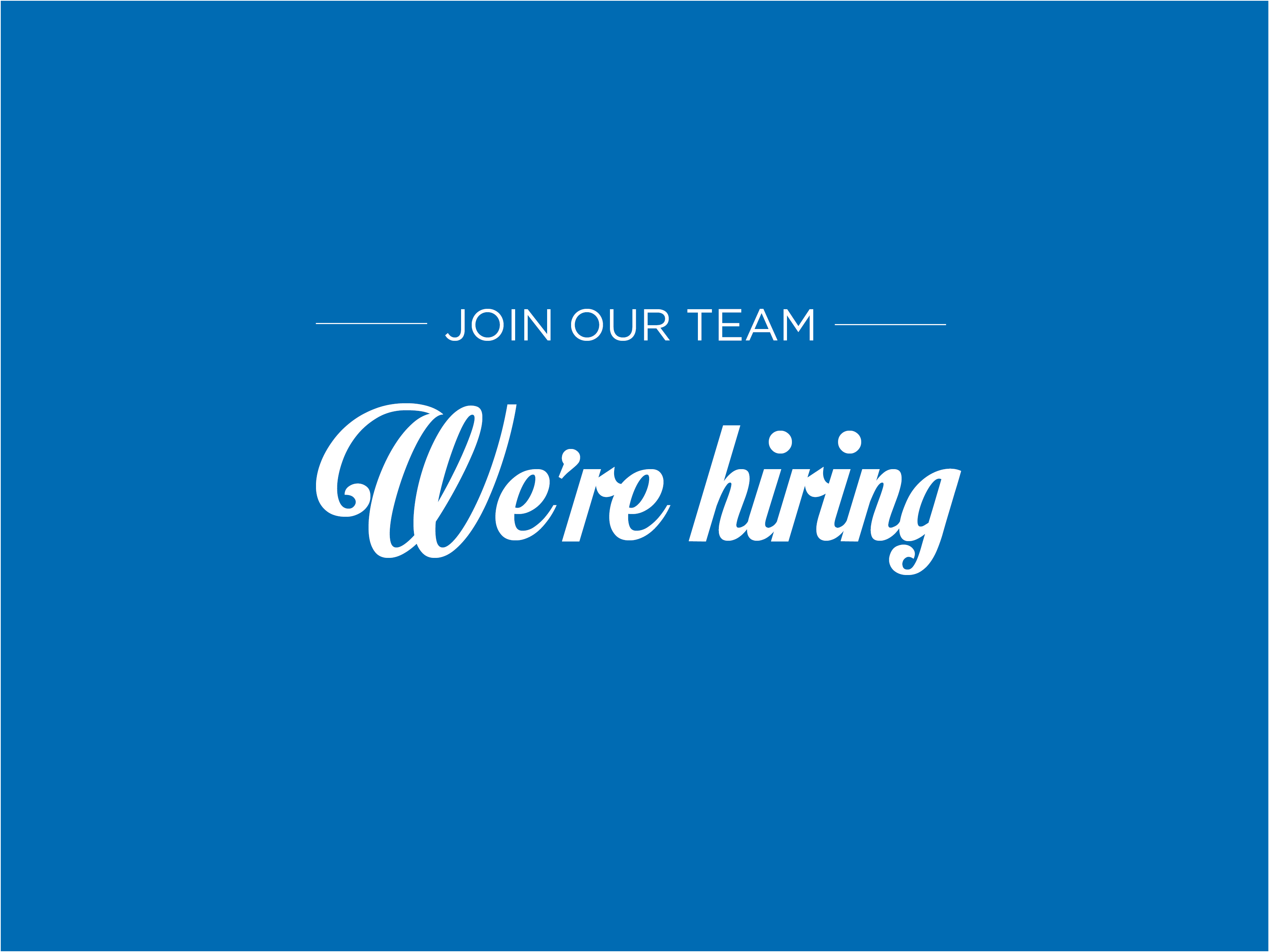 We're hiring - join our team at Kramer Physical Therapy